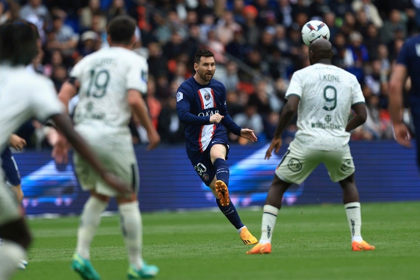 Messi en un partido del PSG