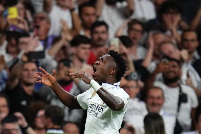 Vínicius Jr celebra su gol contra el Manchester City