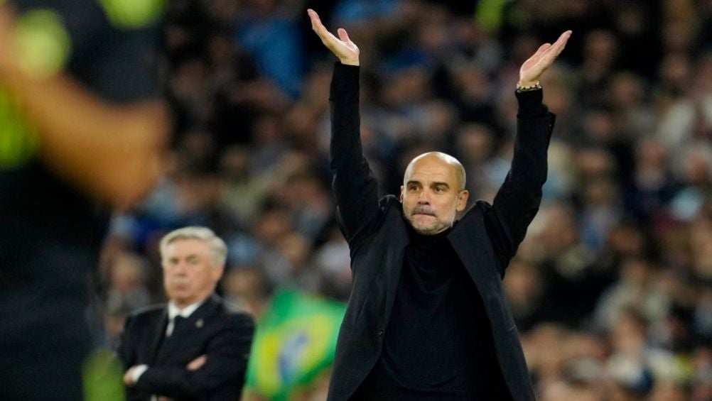 Pep Guardiola celebra el triunfo ante Real Madrid