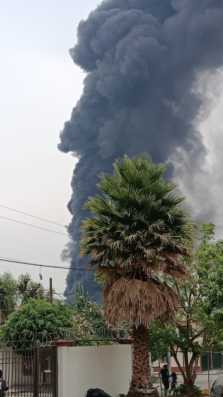 Incendio en fábrica de Ecatepec