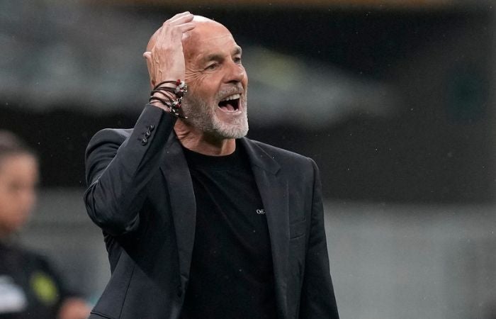 Stefano Pioli en el encuentro ante la Sampdoria