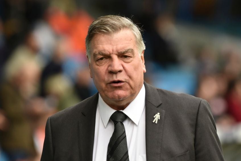 Sam Allardyce durante un partido del Leeds