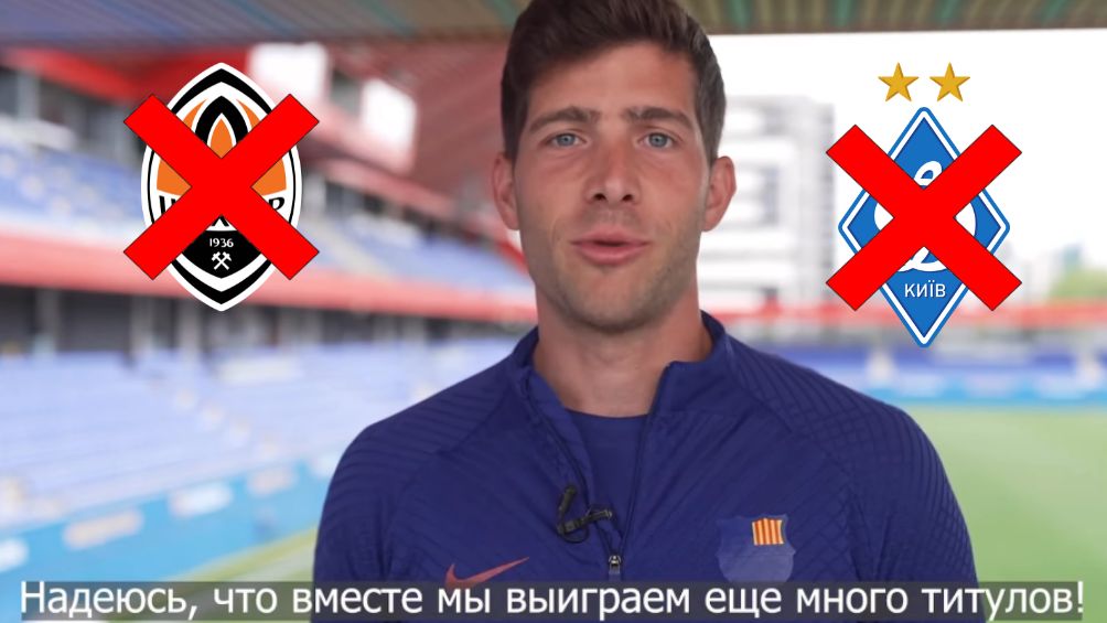 Sergi Roberto en el video de Okko Sport para los fans rusos