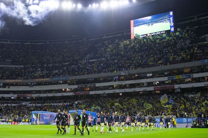 Así lucía la grada del Estadio Azteca