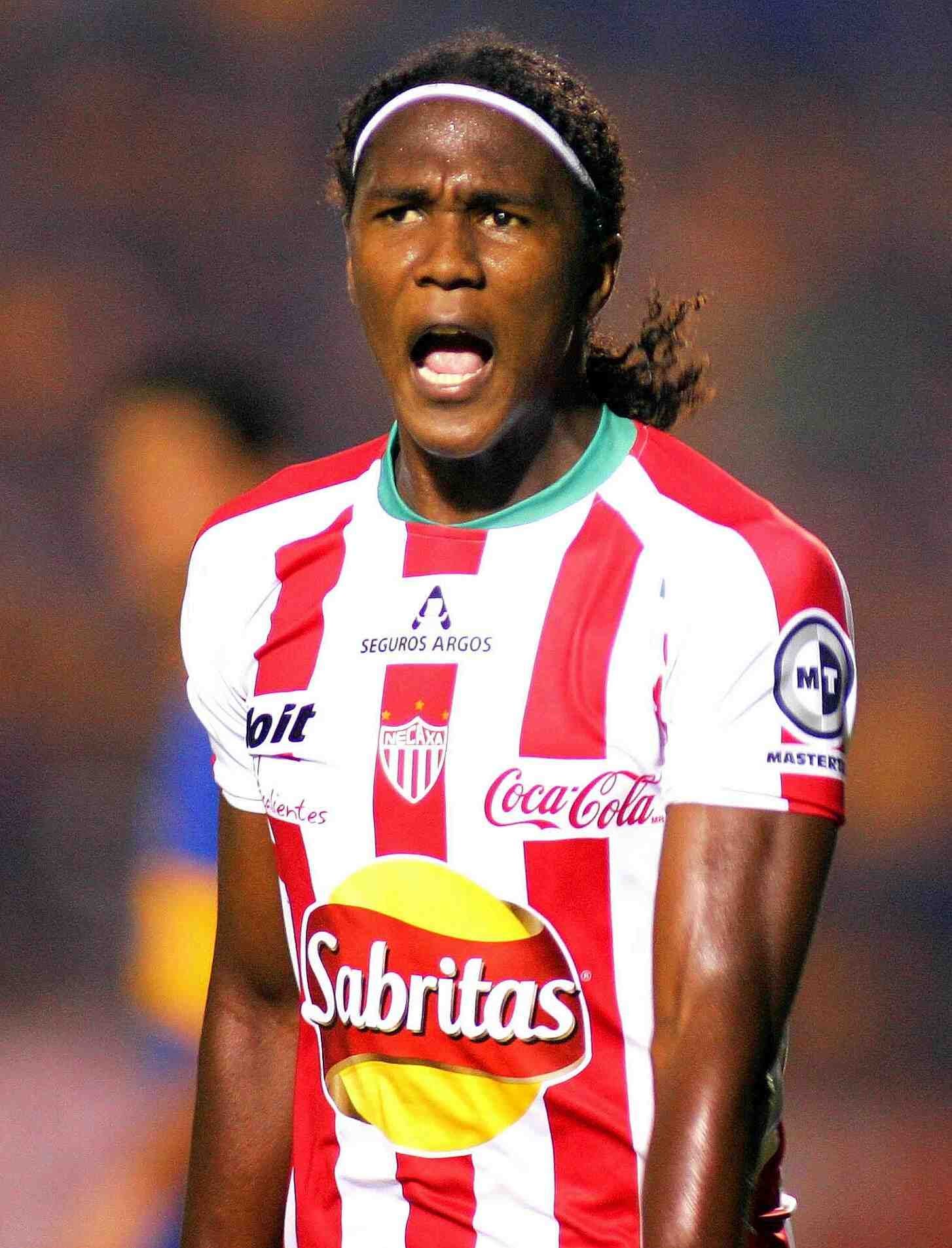 Hugo Rodallega cuando jugaba en la Liga MX