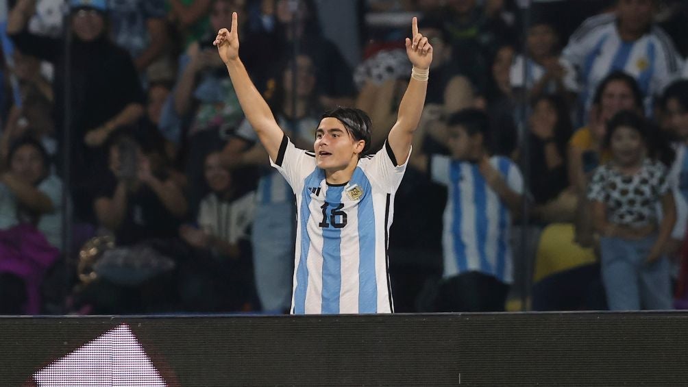 Luka Romero anotó su primer gol con Argentina