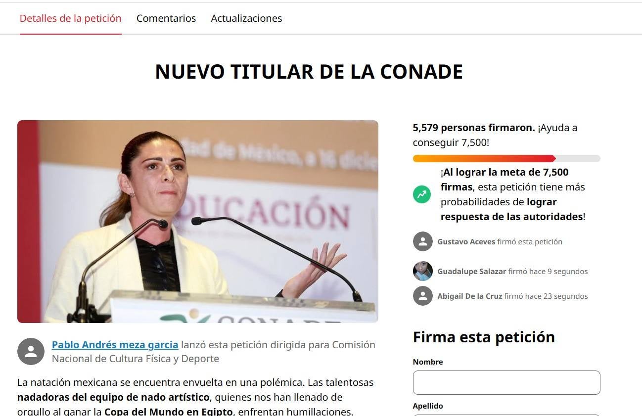 Petición para destituir a Ana Gabriela Guevara