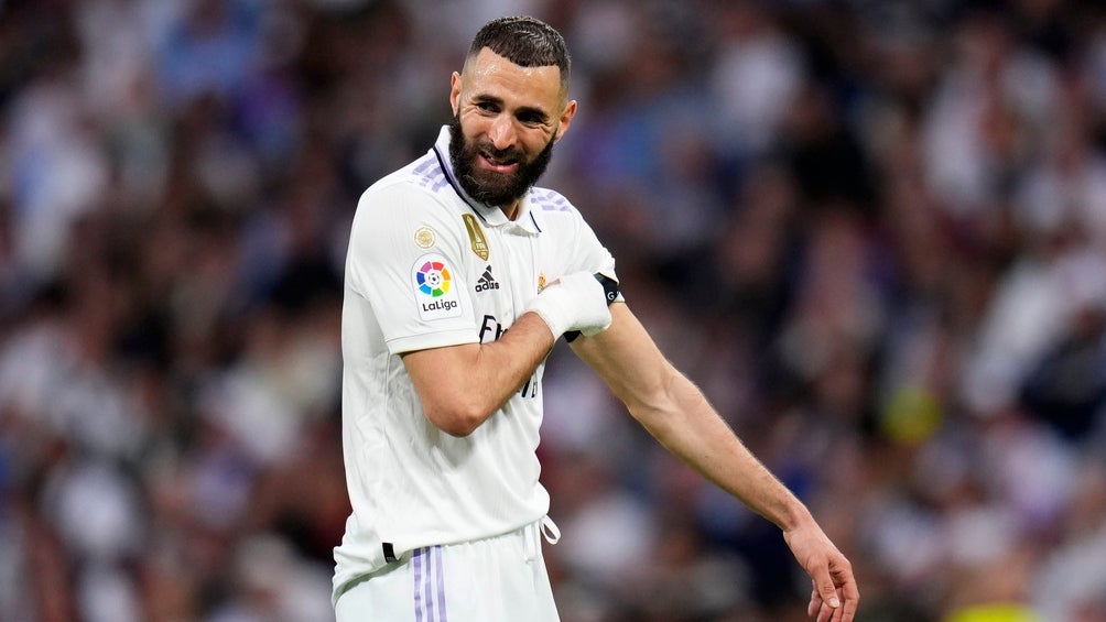 Karim Benzema en el duelo ante el Rayo Vallecano