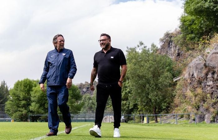 Leopoldo Silva y Antonio Mohamed en Cantera