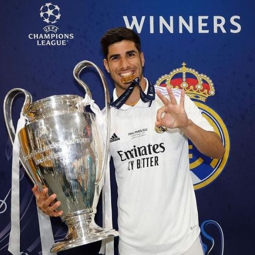 Marco Asensio ganando su tercera Champions League