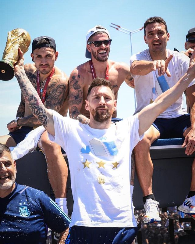 Messi con la Copa del Mundo