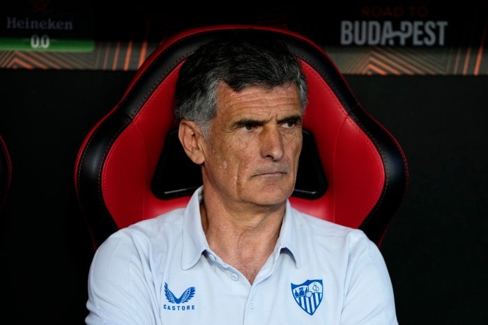 José Luis Mendilibar durante la Semifinal de la Europa League