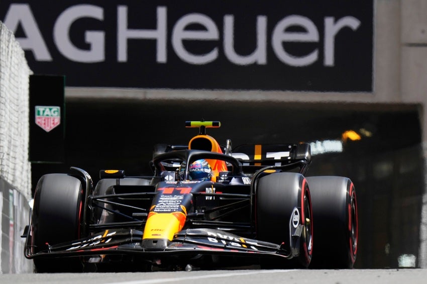 Checo Pérez en el Gp de Mónaco