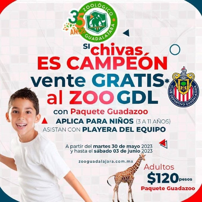 El Zoológico Guadalajara dará acceso gratis si Chivas es campeón