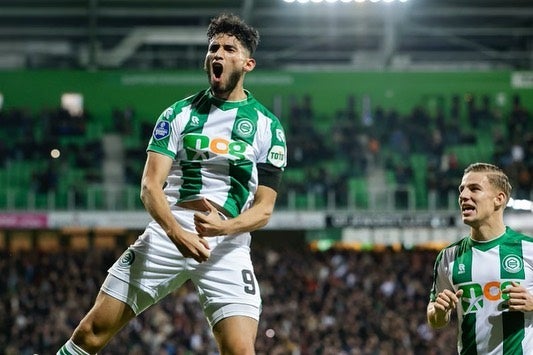 Ricardo Pepi celebrando un gol con el Groningen