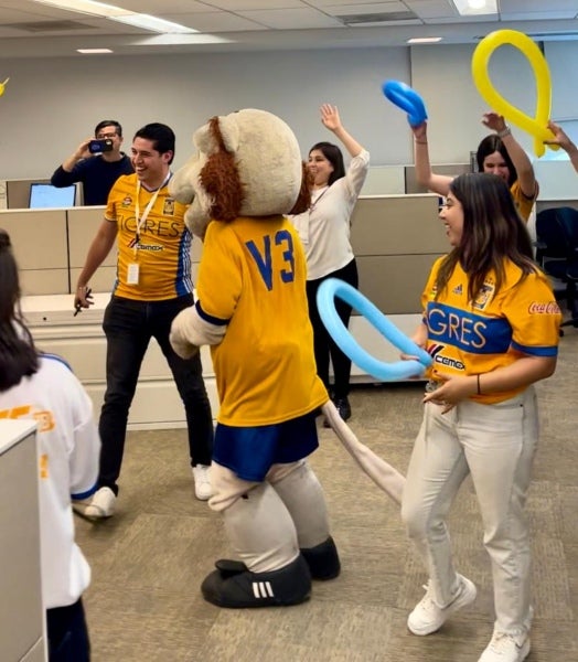 Hubo un ambiente de fiesta en las oficinas