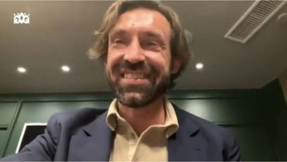 Pirlo durante su presentación en a Kings League