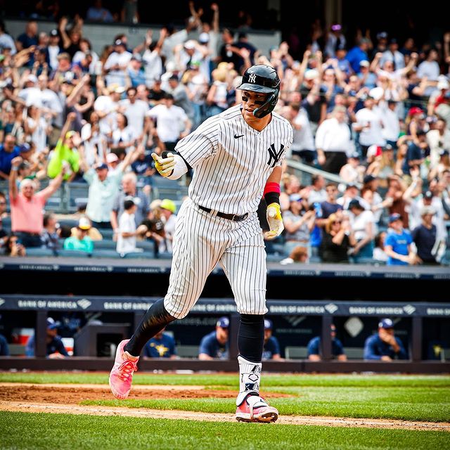 Aaron Judge luego de conectar un cuadrangular ante Tampa 