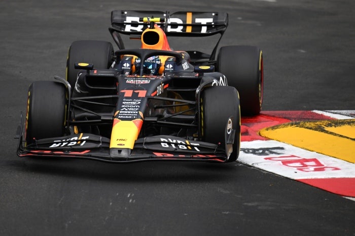 Checo Pérez durante el GP de Mónaco