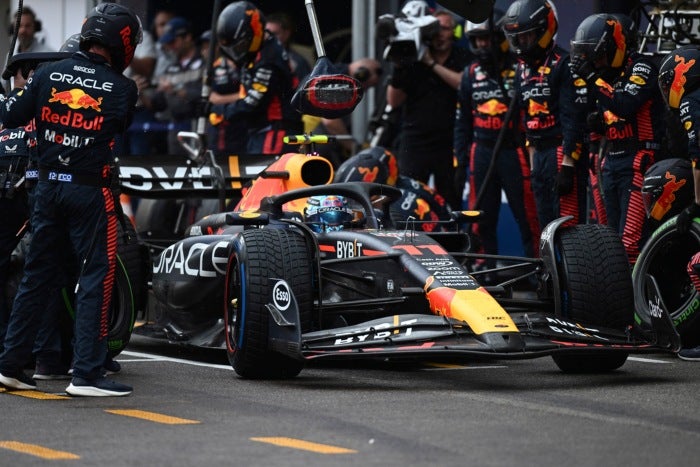 Checo Pérez durante el GP de Mónaco