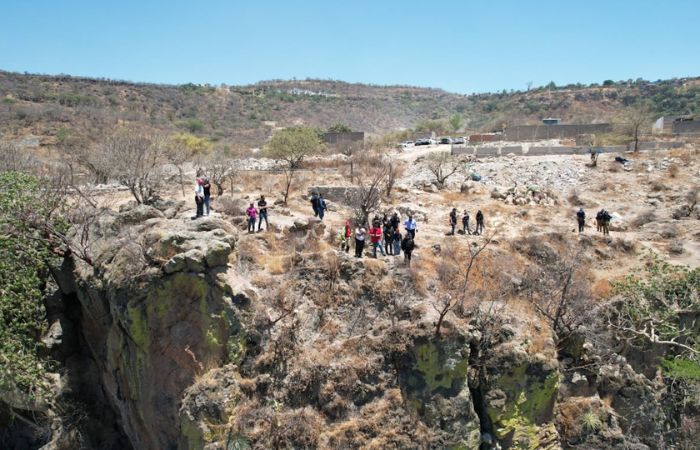 Barranco donde hallaron los cuerpos de los desaparecidos