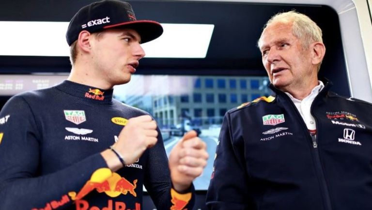 Max Verstappen y Helmut Marko