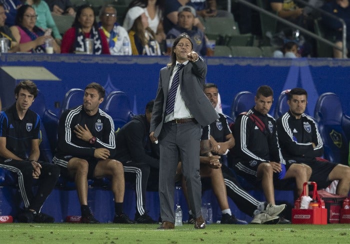 Matías Almeyda cuando dirigía al San José de la MLS en 2019