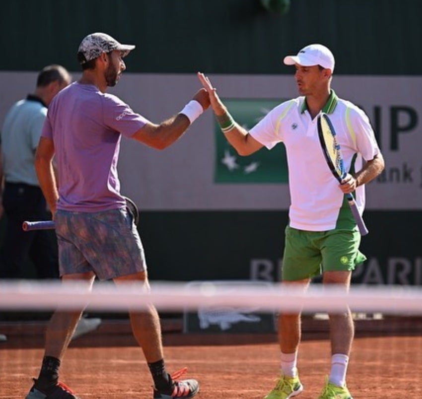 Santiago González y Édouard Roger-Vasselin en Roland Garros