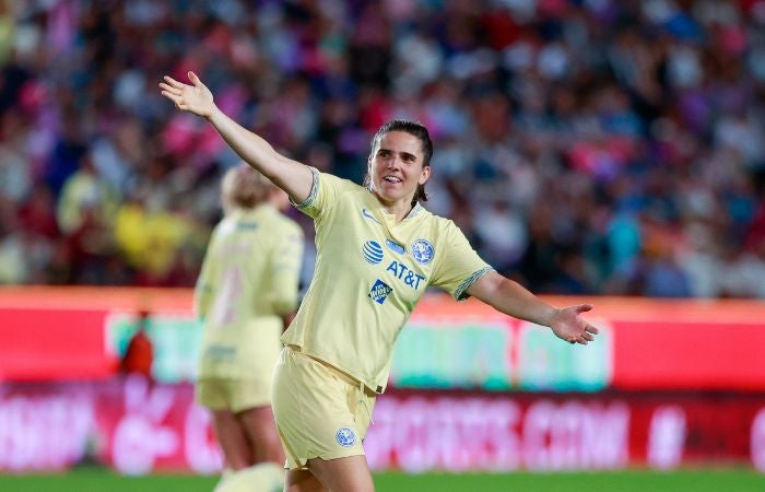 Andrea Pereira celebrando su gol en la Final