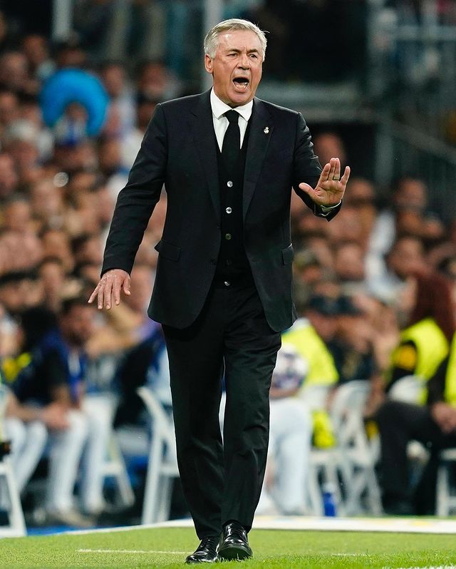 Carlo Ancelotti con el Real Madrid