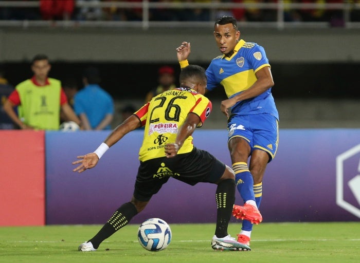 Sebastián Villa en un juego de Copa Libertadores