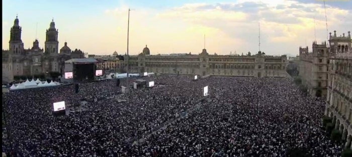 El Zócalo horas antes del evento