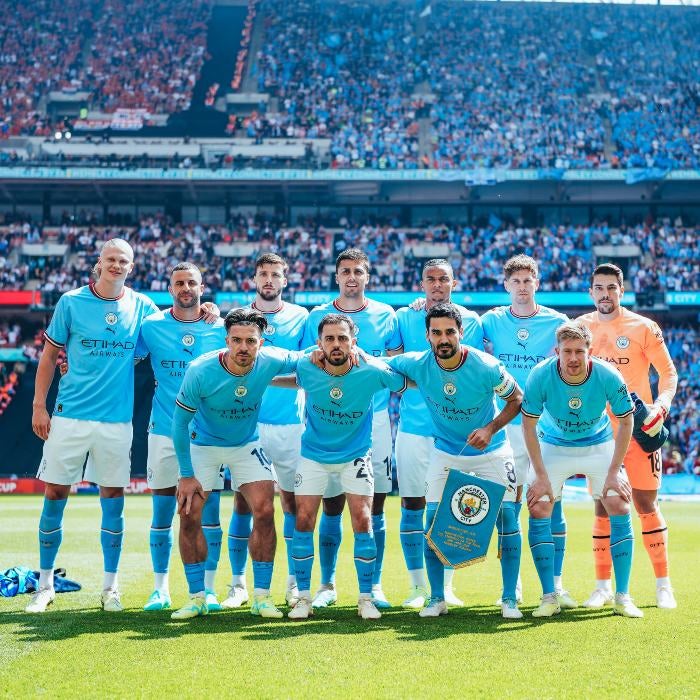 Manchester City se toma la foto previa al inicio de la Final