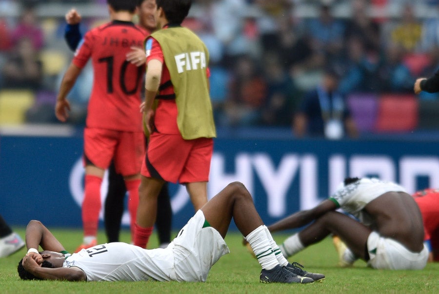 Los nigerianos decepecionados tras caer en Cuartos de Final