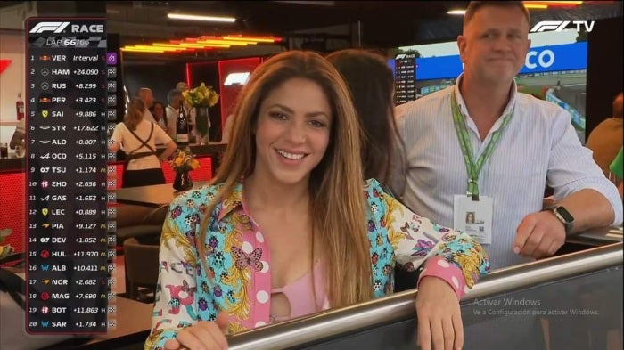 Shakira presente en el Gran Premio de España