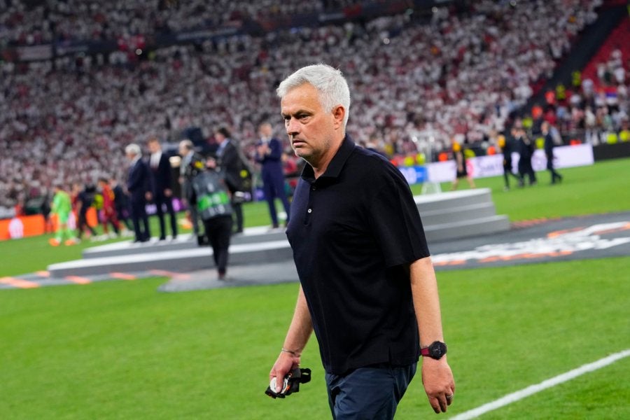 José Mourinho en la final de la Europa League