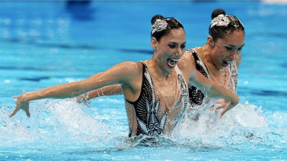 El equipo mexicano de natación durante una competencia