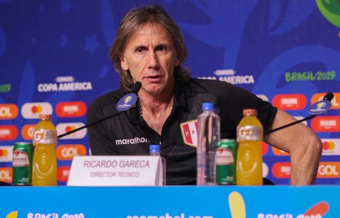 Ricardo Gareca en rueda de prensa