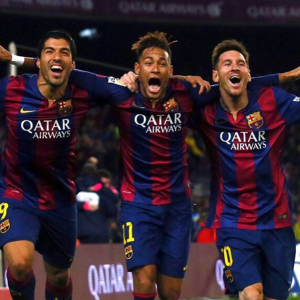 Luis Suárez, Neymar y Messi con el Barcelona