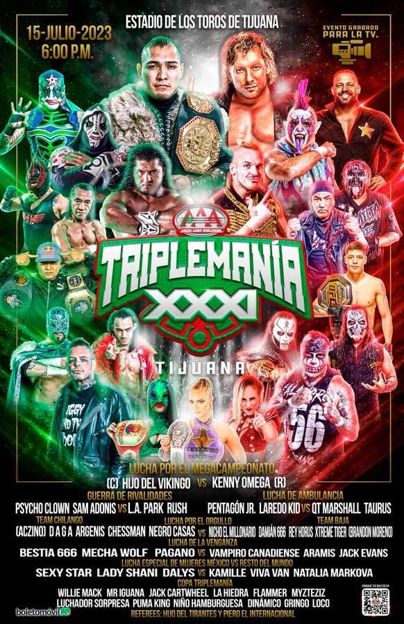 Cartelera completa de Triplemanía XXXI