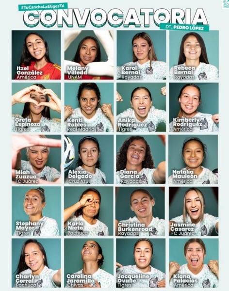 Convocatoria del Tri Femenil