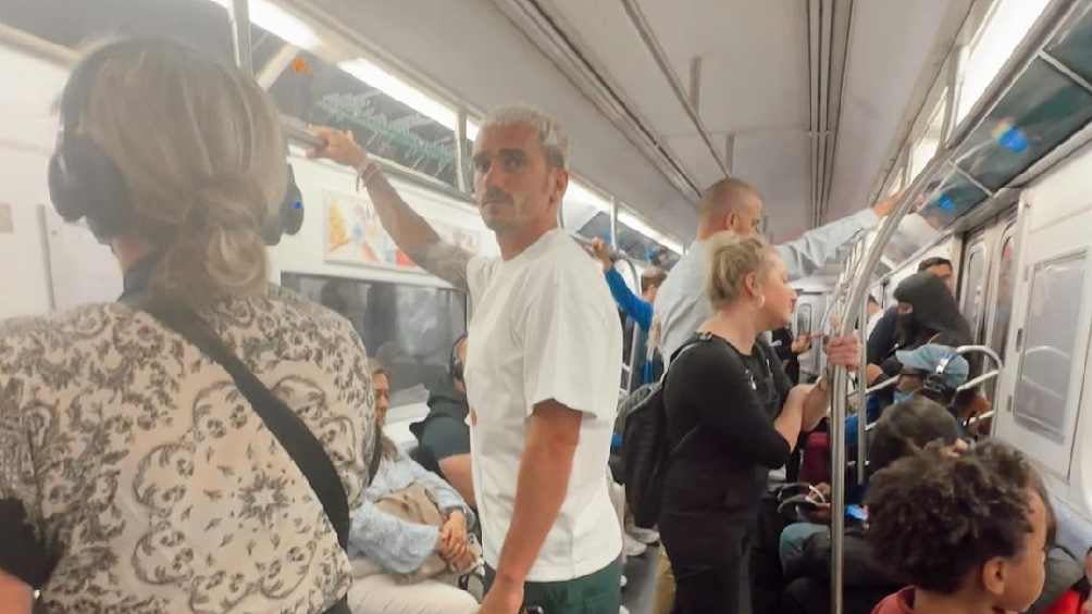 Griezmann usó el metro de Nueva York