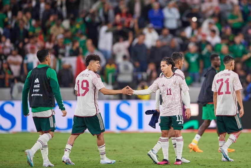 Jorge Sánchez en el juego ante Camerún