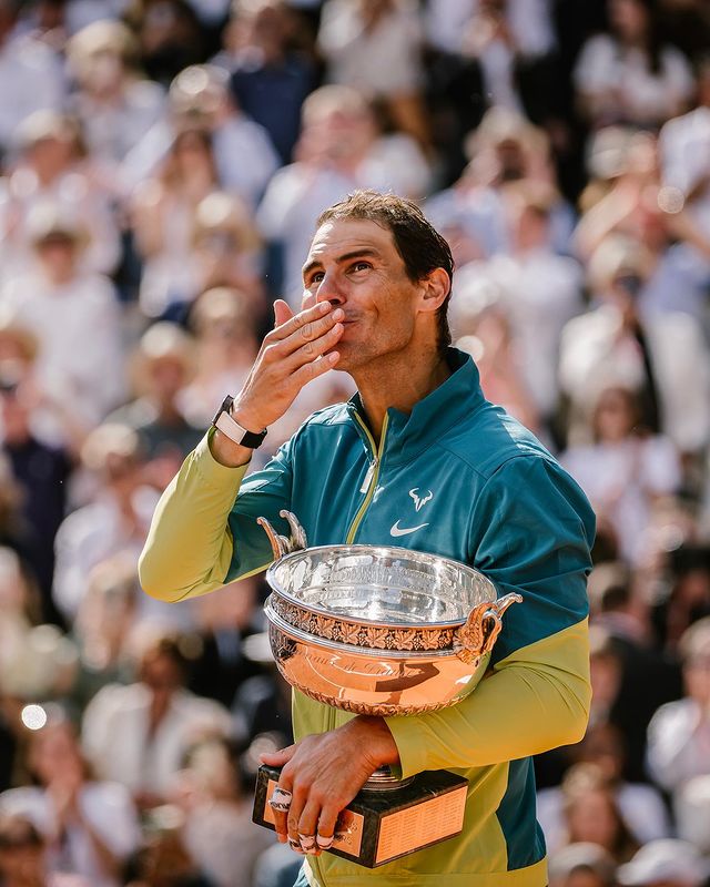 Rafael Nadal luego de ganar Roland Garros 2022