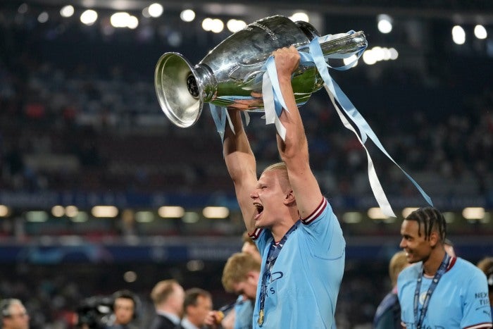 Haaland tras ganar la Champions con el City