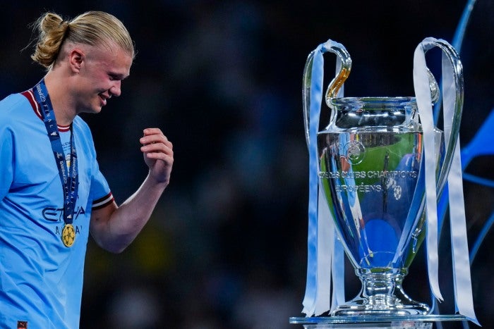 Haaland tras ganar la Champions con el City