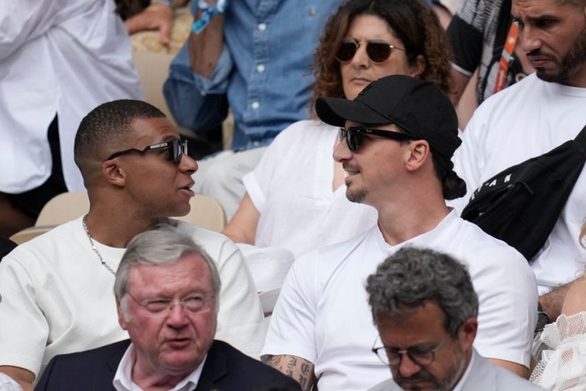 Kylian Mbappé y Zlatan Ibrahimovic en Roland Garros