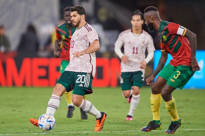 Henry durante el partido ante Camerún