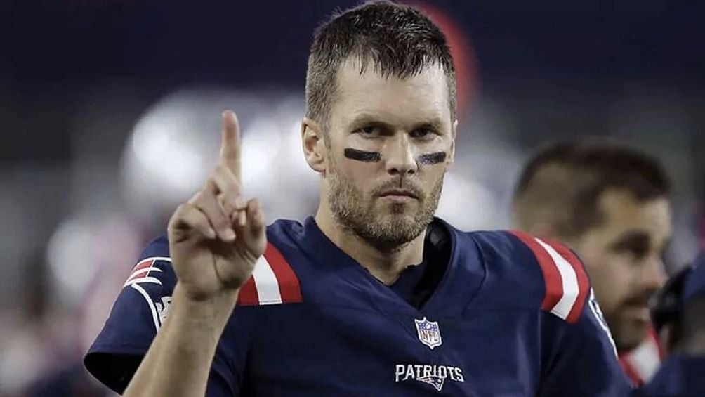 Tom Brady durante un partido con los Pats