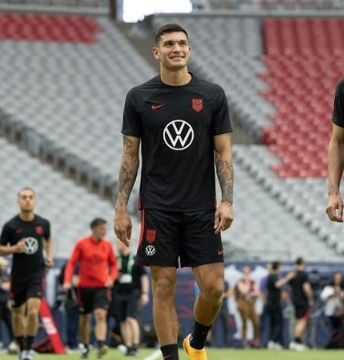 Vázquez en un entrenamiento con EU